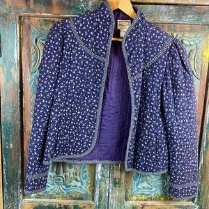 Gunne Sax Purple Floral Blazer